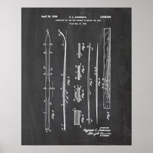 Ski Patent Poster (Voorkant)