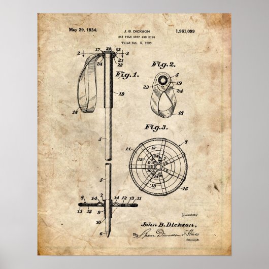 Ski Patent Poster (Voorkant)