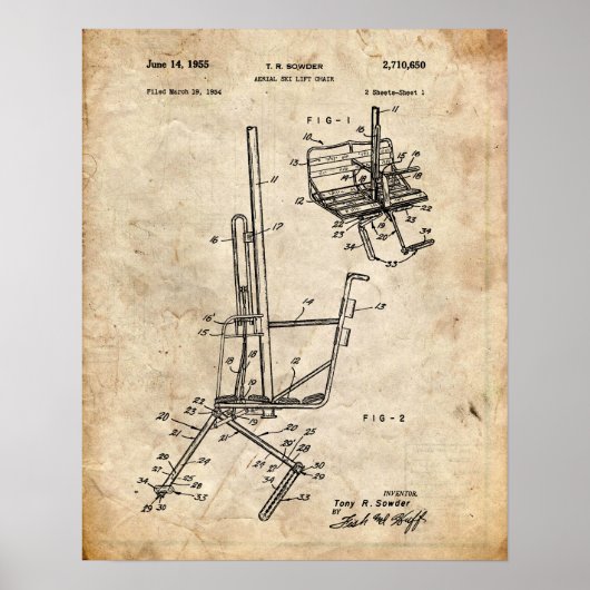 Ski Patent Poster (Voorkant)