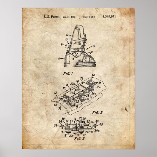Ski Patent Poster (Voorkant)