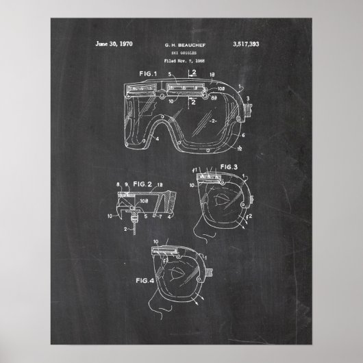 Ski Patent Poster (Voorkant)