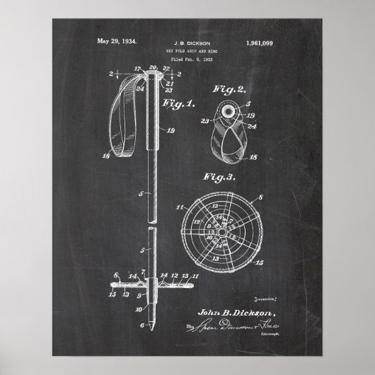 Ski Patent Poster (Voorkant)