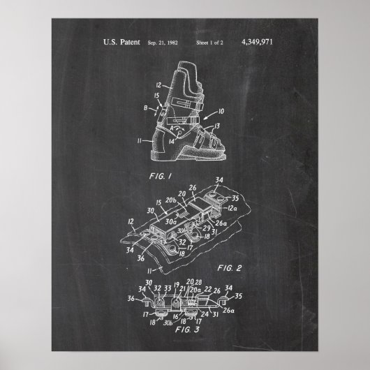 Ski Patent Poster (Voorkant)