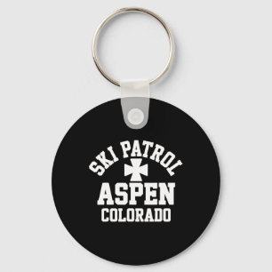 Ski Patrol Aspen Colorado Skien En Snowboarden Sleutelhanger