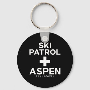 Ski Patrol Aspen T Shirt Snowboarden Ski Sleutelhanger