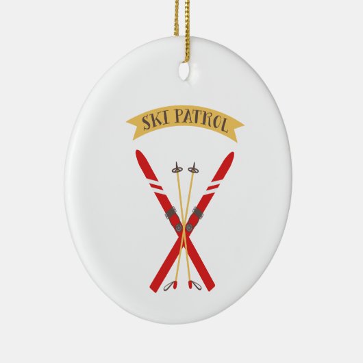 Ski Patrol Keramisch Ornament (Rechts)