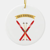 Ski Patrol Keramisch Ornament (Voorkant)