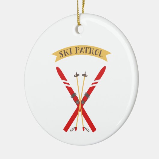 Ski Patrol Keramisch Ornament (Links)