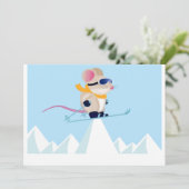 Ski Patrol Mouse in de Alpen Kaart (Staand voorkant)