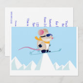 Ski Patrol Mouse in de Alpen Kaart (Voorkant / Achterkant)