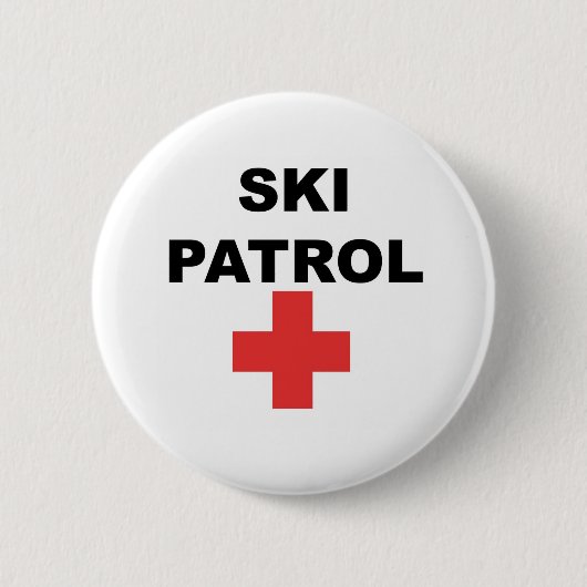 Ski Patrol Ronde Button 5,7 Cm (Voorkant)