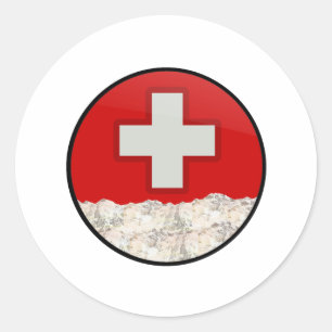 Ski Patrol Ronde Sticker