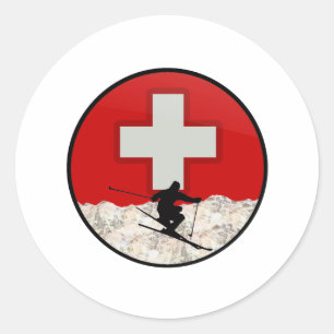 Ski Patrol Ronde Sticker