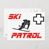 Ski Patrol - "Skier" Briefkaart (Voorkant / Achterkant)