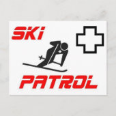 Ski Patrol - "Skier" Briefkaart (Voorkant)