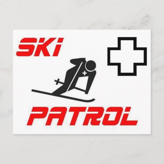 Ski Patrol - "Skier" Briefkaart (Voorkant)
