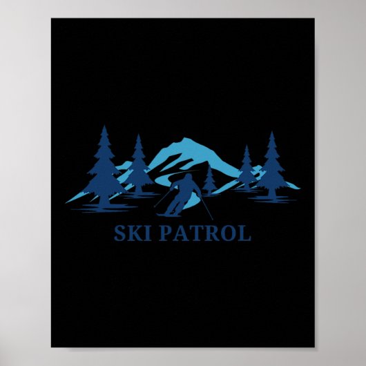 Ski Patrol Skigebied Winter Skien 1 Poster (Voorkant)