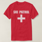 Ski Patrol Skiing First Aid Winter Hoodie Long Sle T-shirt (Design voorkant)