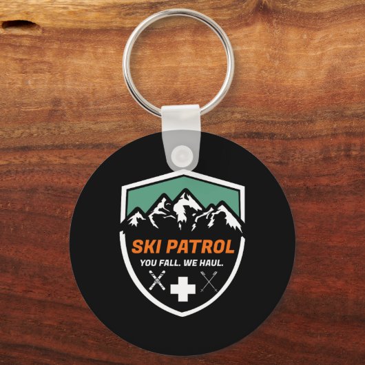 Ski Patrol u Herfst wij de Skiin Sleutelhanger (Voorkant)