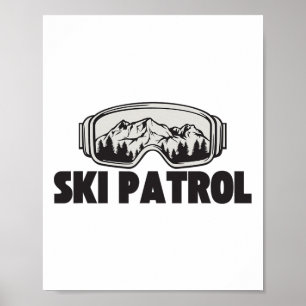 Ski Patrol Winter Skibril Bergreis Poster