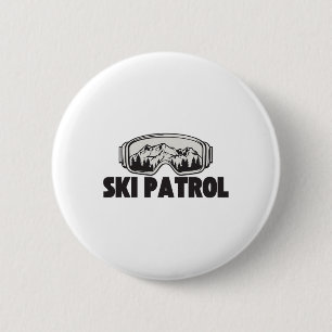 Ski Patrol Winter Skibril Bergreis Ronde Button 5,7 Cm