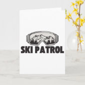 Ski Patrol Winter Skiing Goggles Mountain Trip Kaart (Gele Bloem)