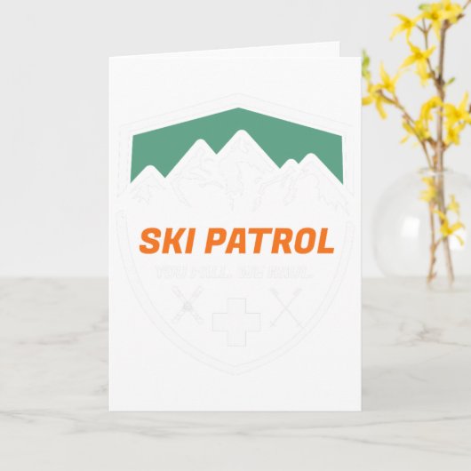 Ski Patrol You Fall We Haul Skier Istance Skiing A Kaart (Gele Bloem)