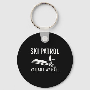 Ski patrouille je valt wij slepen sleutelhanger