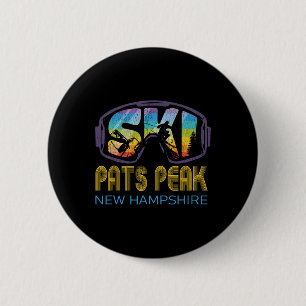 Ski Pats Peak New Hampshire Ski Vakantie Ronde Button 5,7 Cm