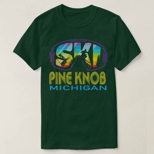 Ski Pine Knob Michigan Skiing Vacation T-shirt (Design voorkant)