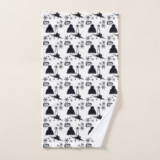 Ski plezier met sneeuwvlokken handdoek