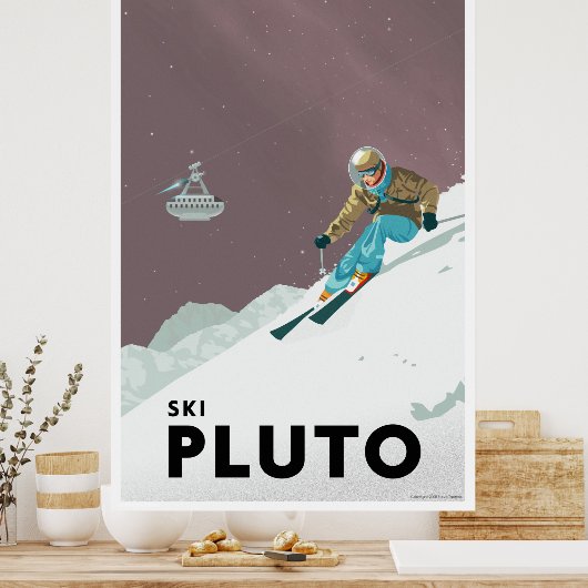Ski Pluto - Groot formaat Poster (Keuken)