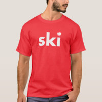 Ski Poland Achternaam Tshirt
