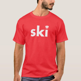 Ski Poland Achternaam Tshirt