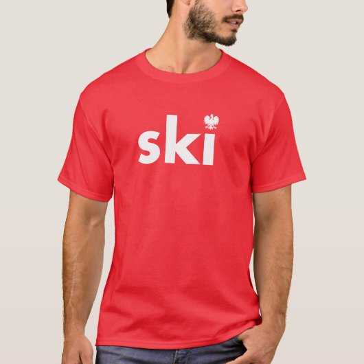 Ski Poland Achternaam Tshirt (Voorkant)
