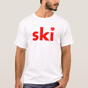 Ski Poland Achternaam Tshirt