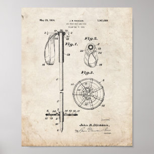 Ski Pole Grip and Ring Patent - Oude look Poster