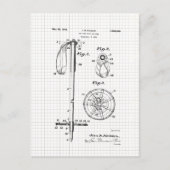  Ski Pole-octrooi Briefkaart (Voorkant)