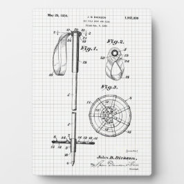 Ski Pole Patent Tabletop Fotoplaat