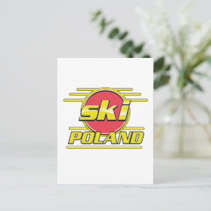 Ski Polen 80s logo Briefkaart