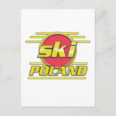 Ski Polen 80s logo Briefkaart (Voorkant)