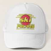 Ski Polen 80s logo Trucker Pet (Voorkant)