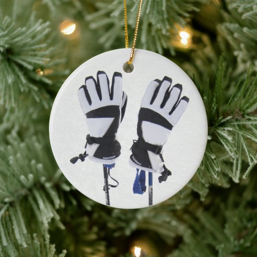 Ski Poles and Gloves Ornament (Boom)