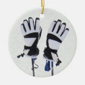 Ski Poles and Gloves Ornament (Voorkant)