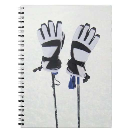 Ski Poles en handschoenen Notitieboek (Voorkant)