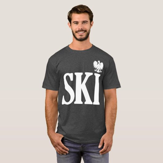 SKI Poolse achternaam einde Poolse adelaar Dyngus T-shirt (Voorkant volledig)