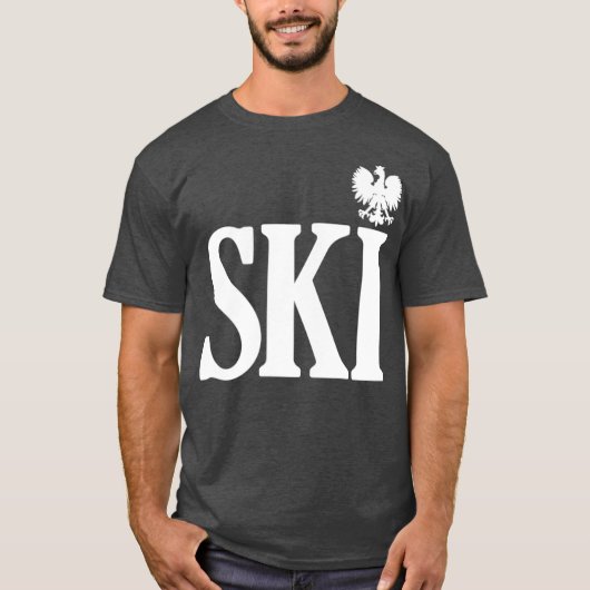 SKI Poolse achternaam einde Poolse adelaar Dyngus T-shirt (Voorkant)