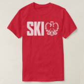 SKI Poolse Achternaam Eindigend op Ski Dyngus Day T-shirt (Design voorkant)