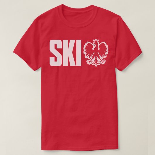 SKI Poolse Achternaam Eindigend op Ski Dyngus Day T-shirt (Design voorkant)