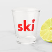 SKI Poolse achternaam Shot Glass Shot Glas (Voorkant)